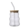 thumbnail image 4 of jifeng Creative Glass Jar with Straws Reusable Transparent Drinkware Coffee Cup A, 4 of 9