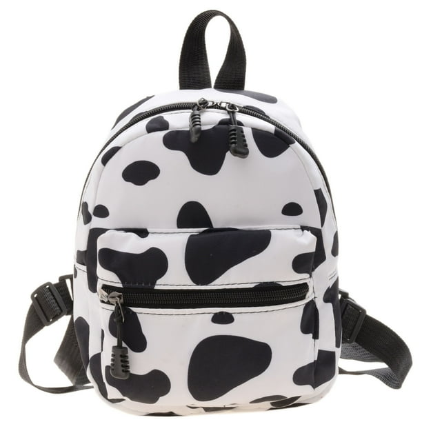 Mini mochila de nailon para mujer, bolso pequeño con estampado de animales, mochilas escolares para niñas adolescentes, tendencia 2023Cow Pattern Fivean unisex