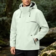 thumbnail image 4 of Abomasnow Mens Big and Tall Jackets Zip Up Waterproof Windbreaker Hooded Rain Jackets Casual Lightweight Hiking Travel Rain Coat with Pockets, 4 of 9