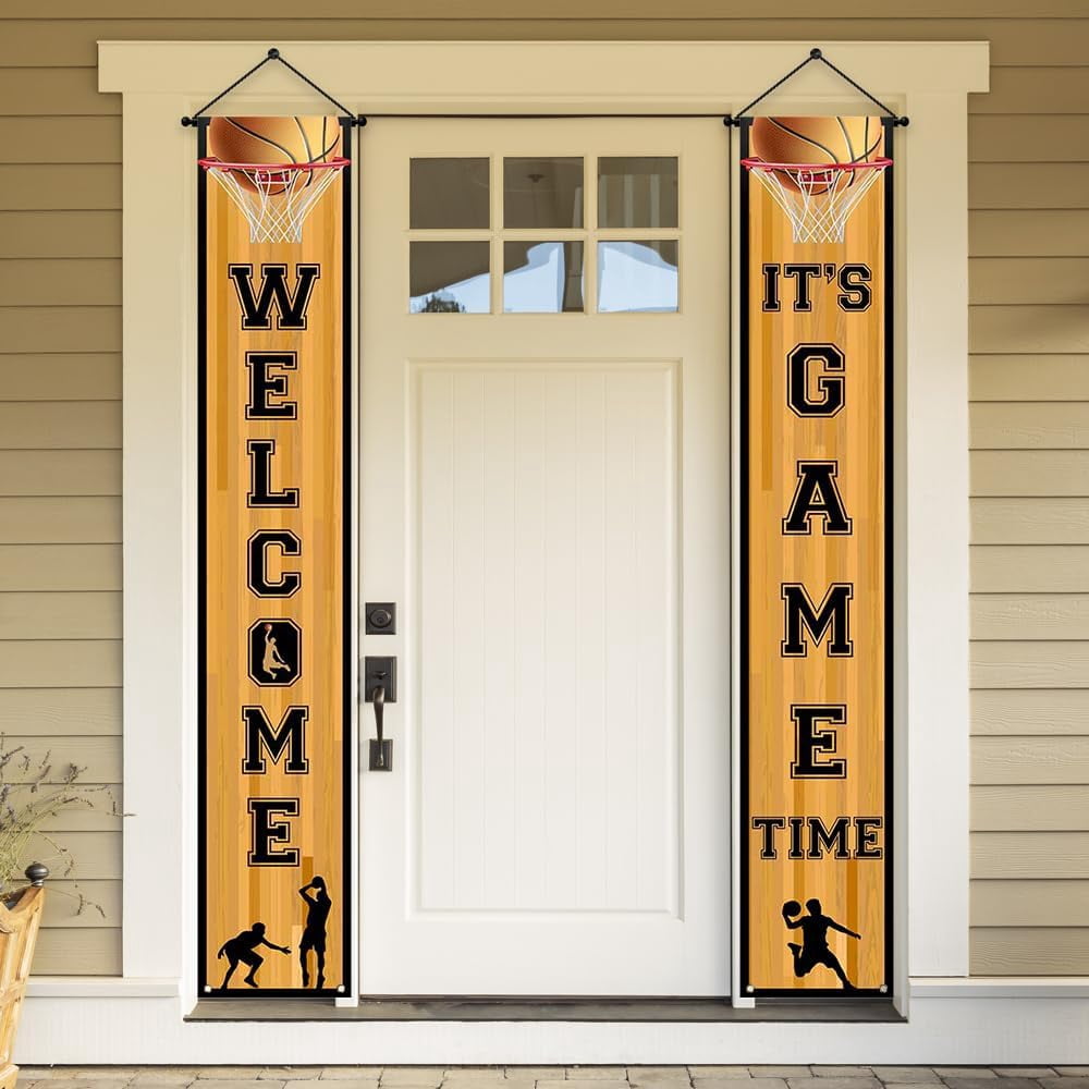 Nothin' But Net Basketball Birthday Bunting Banner - Happy Birthday Party Decor - View #5