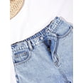 thumbnail image 3 of Girls' Denim Shorts Collection – Bow Embroidered / Distressed Ripped / Allover Bow Print High Waisted Denim Shorts for Kids Summer Casual Wear, 3 of 8