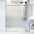 thumbnail image 2 of VIGO Elan 56 to 60 in. W x 74 in. H Sliding Frameless Shower Door in Chrome with 3/8 in. (10mm) Fluted Glass, 2 of 14