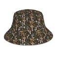 thumbnail image 3 of Daiia Mushroom Garnish Pattern Bucket Hat - Trendy Cotton Sun Hat for Beach, Golf, Fishing - Fun Outdoor Vacation Boonie for Men and Women, 3 of 9
