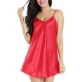 thumbnail image 3 of Wancir Womens Satin Nightgown Long Slip Sleep Dress Silk V Neck Nightgowns, 3 of 9