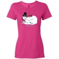 thumbnail image 3 of Inktastic Let It Snow Sassy Snowman in Top Hat Women's T-Shirt, 3 of 5