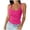 Hot Pink, variant on Tanghaowl Tank Tops for Women, Women Spaghetti Strap Neck Ribbed Tank Top Slim Fitted Camisole Basic Sleeveless Layering Shirt Casual Round Neck Vest Pink M