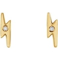 thumbnail image 2 of FB Jewels Set 14K Yellow Gold Pair Polished .03 CTW Diamond Lightning Bolt Earrings, 2 of 2
