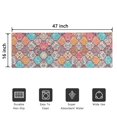 thumbnail image 5 of Bohemian Retro Floral Non-Slip Entryway Door Mat,Boho Indoor Decor Durable Low Plush Door Mat,Washable Welcome Rug for Patio Hallway Home Decor 16x47 Inches, 5 of 7