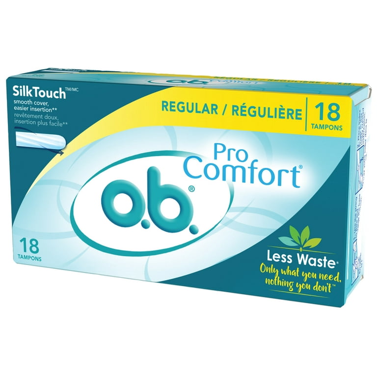 o.b. Free Digital Tampons Regular Absorbency, 18ct - Walmart.com