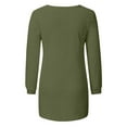 thumbnail image 4 of Resicozy Womens Cute Sweaters Casual Crewneck Pullover Long Sleeve Solid Soft Sweater Winter Clothes 2025 Army Green 2XL, 4 of 6