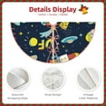 thumbnail image 5 of Bingfone Christmas Tree Skirt Mat Christmas Decoration Interior 48"-Funny Spaceships, 5 of 8