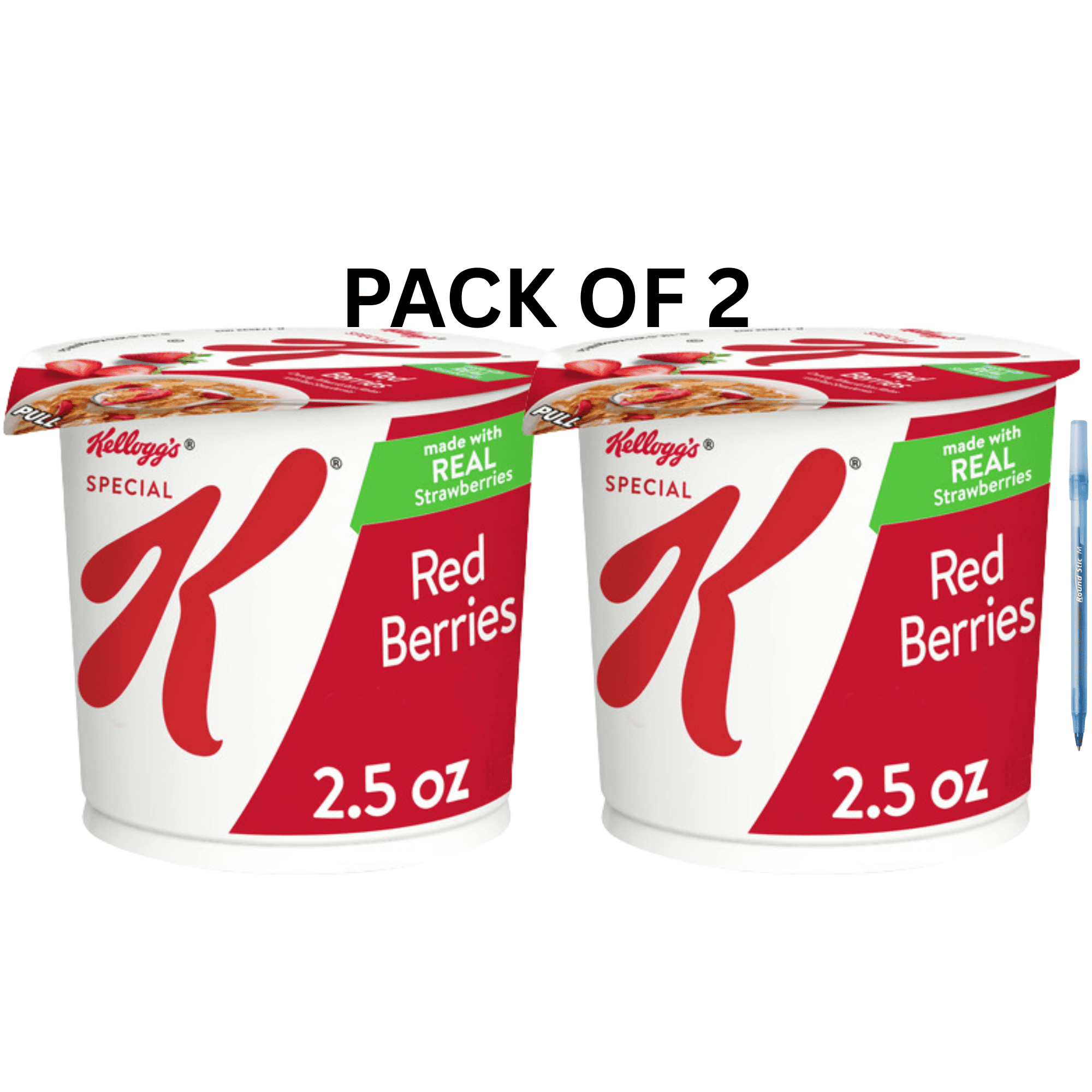 Special K Cereal Cup Red Berries Made With Real Strawberries 2 Count 2.5 oz