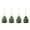 Green Clear Bulbs, variant on Mr. Christmas 4 in. Set of 4 Nostalgic Ceramic Tree Ornaments - White with Clear Bulbs