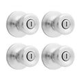 thumbnail image 3 of Atlas Tulip Privacy Door Knob Contractor Pack, Satin Nickel, Pack of 4, 3 of 3
