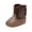 Brown, variant on Baby Boys Girls Western Cowboy Ankle Boots, Soft Sole Side Hook Loop First Walker Boots for Infant Toddler Dress Shoes