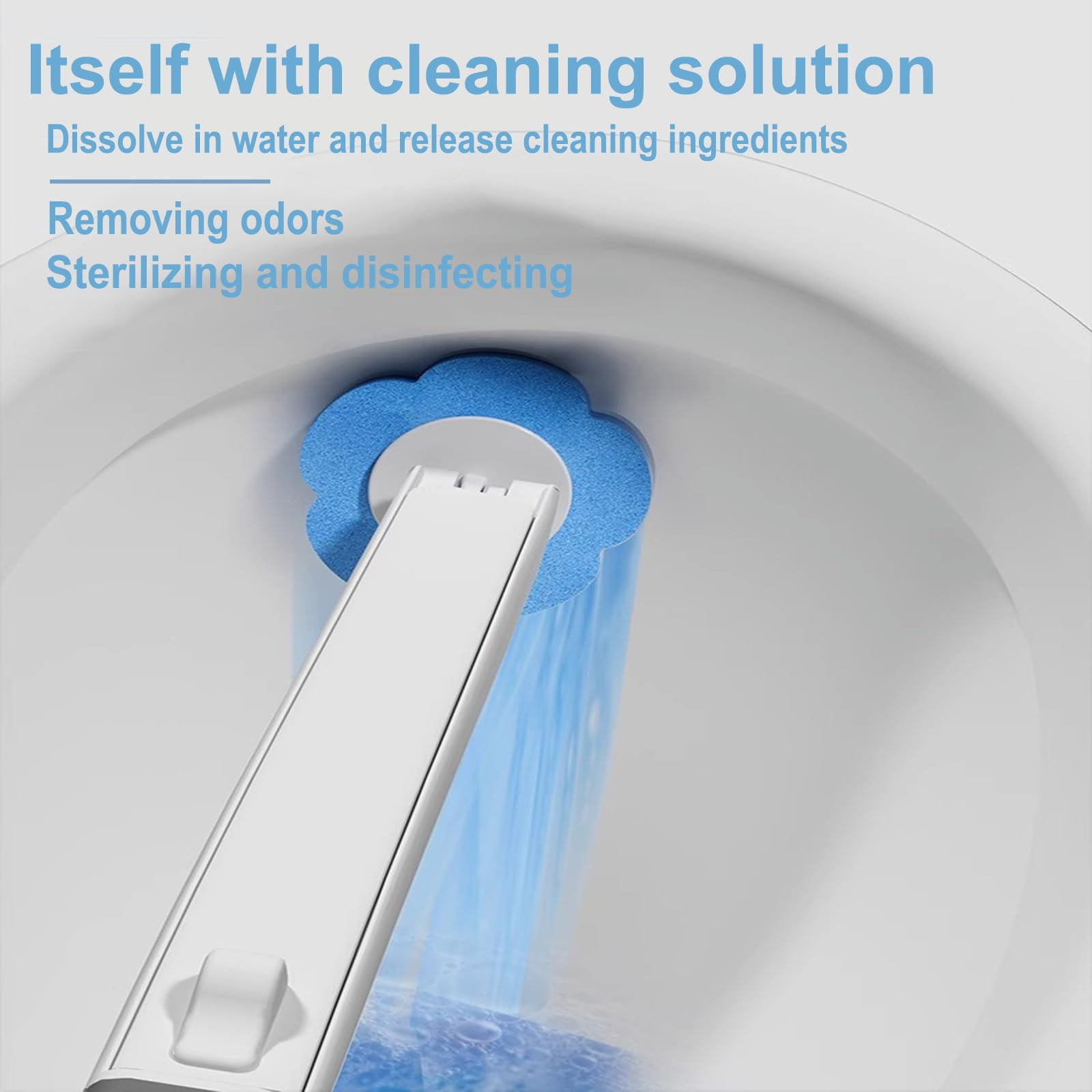 Greenpod 2 Pack Disposable Toilet Brush and Holder Set,Extended Handle with 18 Cleaner Refills Toilet Brush for Toilet Bowl Cleaners,Bathroom Cleaning, Bathtub