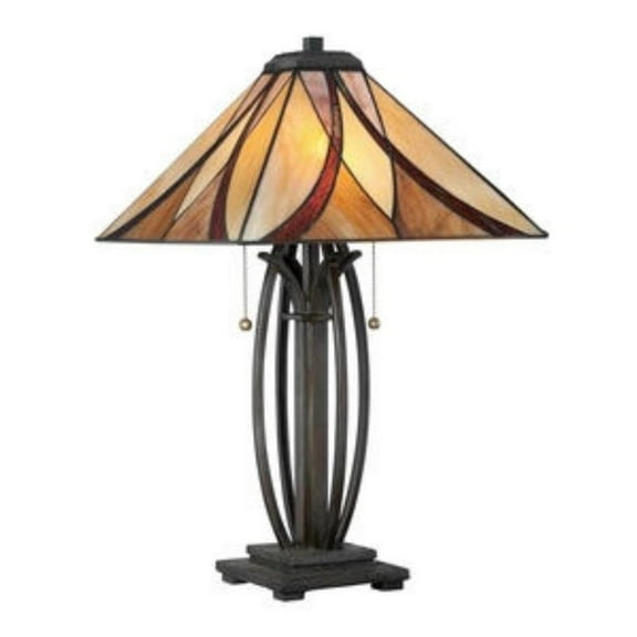Geometric 2 Light Tiffany Table Lamp Bailey Street Home 71-Bel-802937