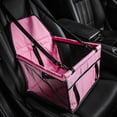 thumbnail image 2 of Deluxe Small Puppy Dog Asiento de coche Booster Seat Travel Carrier Transpirable Rosa Zulema Elevador de asiento de coche, 2 of 7
