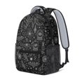 thumbnail image 2 of Bat and Moon Gothic Pattern Backpack for School, Cute School Bag with Adjustable Shoulder Straps and Padded Back, 15.3"x11"x6.7", 2 of 5
