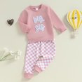 thumbnail image 6 of CAICJ98 Toddler Girl Matching Outfits Big Sister Long Sleeve Sweatshirt and Elastic Drawstring Pants Set Fall Winter Clothes,Size 18-24 Months, 6 of 7