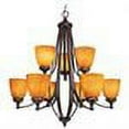 thumbnail image 2 of Woodbridge Lighting Kenshaw 9-Light Metal Chandelier in Bordeaux Brown, 2 of 3