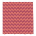 thumbnail image 2 of Ambesonne Chevron Shower Curtain, Abstract Geometric Zigzag, 69"Wx75"L, Dark Magenta, 2 of 4