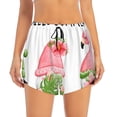 thumbnail image 2 of Balery Hello Summer Gnome Pantalones cortos deportivos para mujer con forro y dos bolsillos, elásticos, para entrenamiento, gimnasio, yoga-XX-Large, 2 of 7
