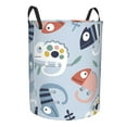 thumbnail image 2 of Easygdp Cute Chameleons On Blue Large Dirty Clothes Hamper, Lightweight Storage Basket, Household Laundry Bag with Handle - Small, 2 of 8