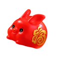 thumbnail image 1 of Style Chinois Lucky Rabbit Argent Nouvel An Tirelire Banque Lapin Figurines Statue Année Tirelire de Collection Rouge, 1 of 9