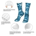 thumbnail image 3 of Bingfone Blue Tie Dye Prirnt Women's Men's Fun Pattern and Solid Crew Socks-1 Pair Pack-Cool & Classic Novelty Design Gifts, 3 of 7