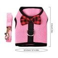 thumbnail image 4 of Rabbit Harness Leash Set Adjustable Breathable Mesh Bunny Vest Rabbit Leash, 4 of 10
