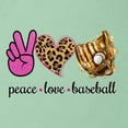 thumbnail image 2 of Peace Love Baseball Sports Ladies Racerback Tank Top, Mint, Medium, 2 of 5