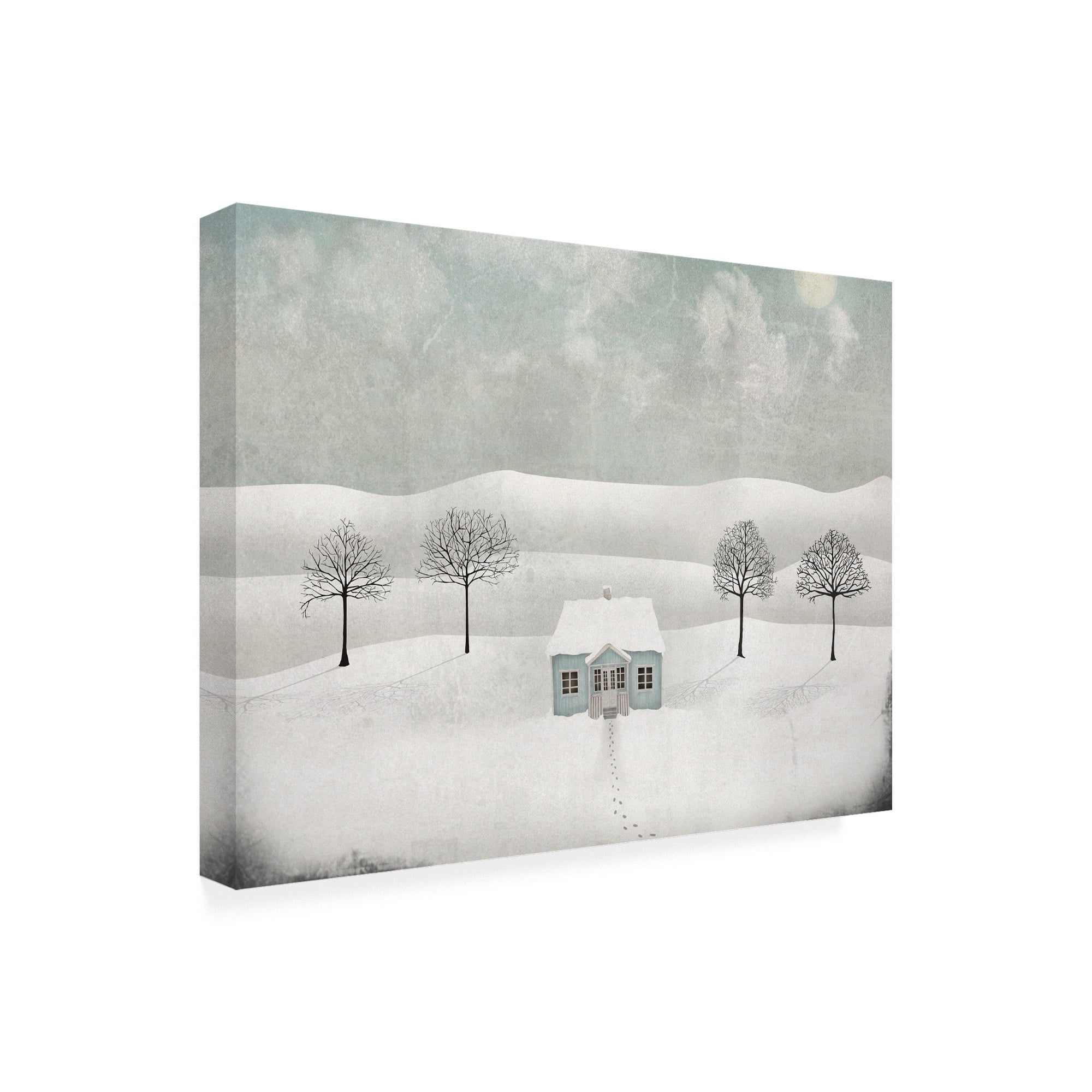 Trademark Fine Art 'Winter land House' Canvas Art by Maja Lindber