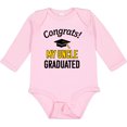 thumbnail image 3 of Inktastic Congrats My Uncle Graduated with Cap Boys or Girls Long Sleeve Baby Bodysuit, 3 of 5