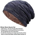 thumbnail image 2 of GRNSHTS 2-Pieces Winter Beanie Hat Scarf Set Thick Fleece Lined Warm Knit Ski Hats Skull Cap for Men & Women ,Blue, 2 of 13