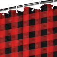 thumbnail image 3 of Red Black Plaid Checkered Pattern Shower Curtain 84"x72" ,Bathroom Decorative Shower Curtains Set with 12 Hooks,Modern Waterproof Washable Shower Curtain, 3 of 6