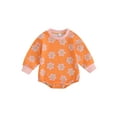thumbnail image 1 of Fortune Bébé Fille Halloween Romper à Manches Longues Fantôme Sweatshirt Imprimé Citrouille Combinaisons, 1 of 9