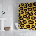 thumbnail image 2 of Yellow and Black Of Leopard Print Shower Curtain 84"x72" ,Bathroom Decorative Shower Curtains Set with 12 Hooks,Modern Waterproof Washable Shower Curtain, 2 of 6