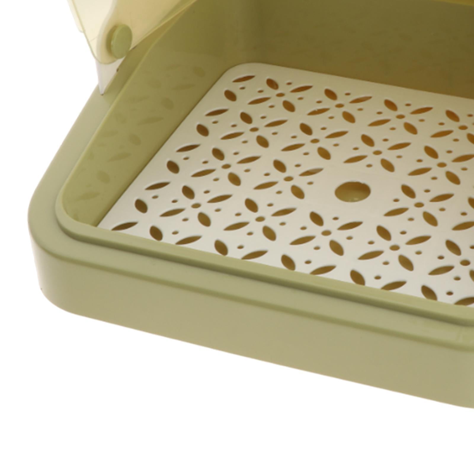 Baoblaze Bottle Drying Rack Dustproof Drain Tray Storage Box for Bowl Chopsticks Dish green