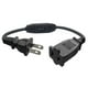 thumbnail image 5 of Cable de extensión,Cable de extensión polarizado de 2 clavijas con interruptor,Cable de extensión de 2 salidas con interruptor de 0,3 metros,Interruptor Cable de extensión Negro 13A, 5 of 7