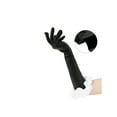 thumbnail image 3 of INSPIRE CHIC Women's Long Puff Gloves Female Full Finger Elbow Ruffled Arm Sleeves for Bridge Wedding Party Banquet Prom Grace Dress Black, 3 of 7