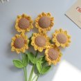 thumbnail image 4 of Girasol tejido a mano terminado, flor artificial, tejido de lana hecho a mano, girasol, tulipán, rosa, regalo, 4 of 6