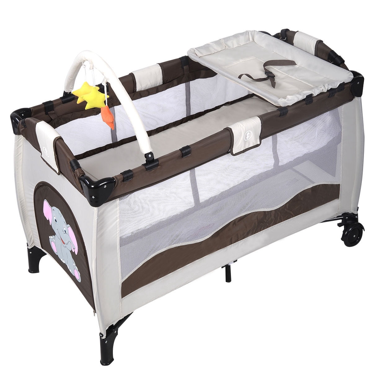 Jeobest Baby Playard Convertible Playpen with