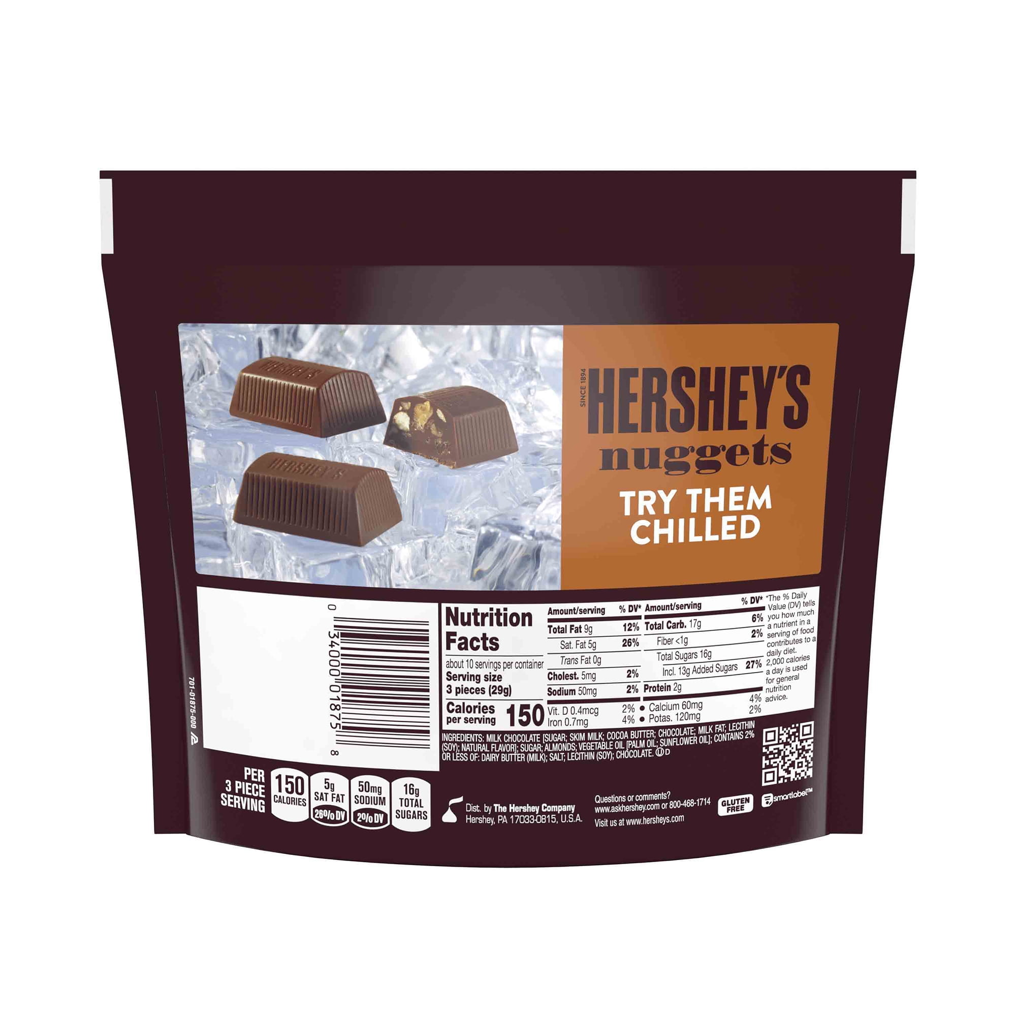 HERSHEY'S NUGGETS Extra Creamy Milk Chocolate with Toffee and Almonds Candy, 10.2 oz, 3 Pack