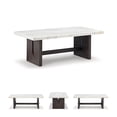 thumbnail image 5 of Signature Design by Ashley Burkhaus Traditional Rectangular Coffee Table with Marble Tabletop, Dark Brown & White, 5 of 6