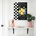 thumbnail image 4 of Canvas Wall Art Summer Lemon Canvas Art Print Farm Fruit Floral Leaf Black White Plaid Retro Pictures Wall Decor for Living Room Bedroom Artwork Decorations Stretched Framed Ready to Hang 11"x14", 4 of 9