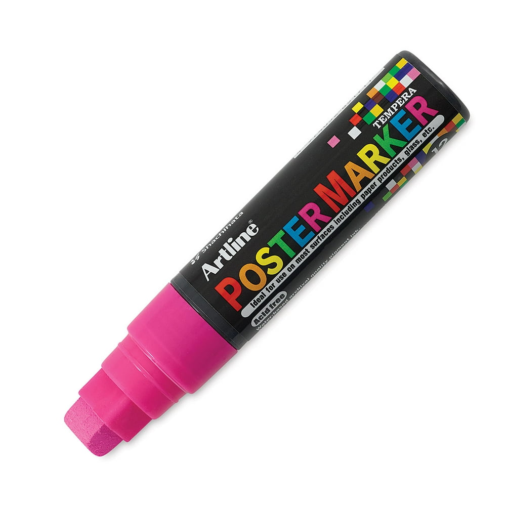Artline Poster Markers 12 mm Tip, Fluorescent Pink