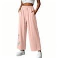 thumbnail image 5 of Favoffer Women's Linen Embroidered Pants Loose Casual Solid Color Slimming Trousers Breathable Fashion Summer Bottom for Holiday Leisure Street, 5 of 6