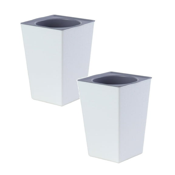 Leojiow 2Pcs High Large Pots Planters For Indoor Outdoor Modern Planter With Drain Holes Lightweight Self Watering Pot For Home Front Porch Patio Garden B