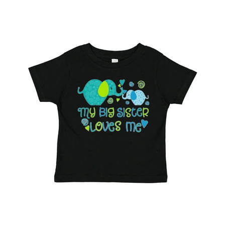 

Inktastic My Big Sister Loves Me- cute elephants Boys or Girls Toddler T-Shirt